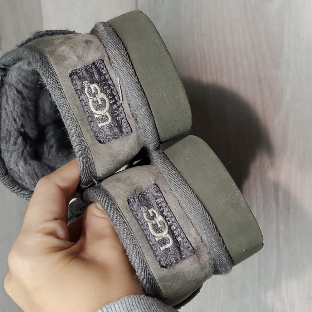 Ugg Australia Women Leather Sheepskin Clogs platform Slippers shoes sz 7 - Picture 7 of 13